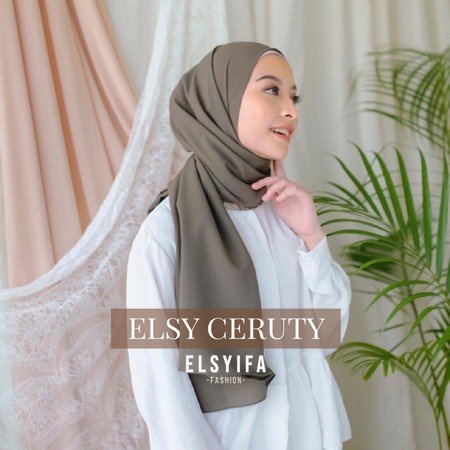 JILBAB ELSY PASHMINA CERUTY BABYDOLL 180 X 75 CM BY ELSYIFA FASHION