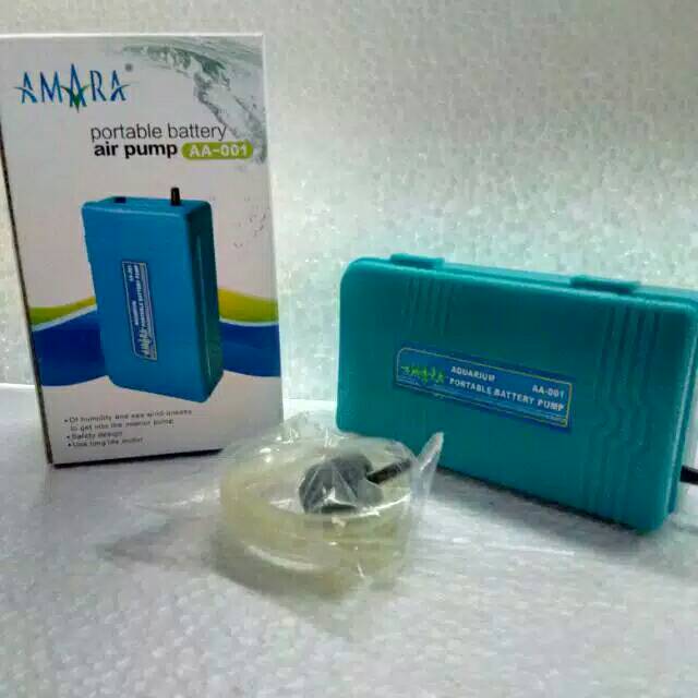 Pompa gelembung udara oxygen ikan amara aa-001/hailong 001 portable baterai