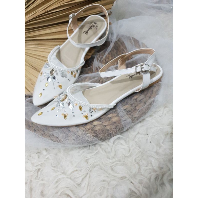 flatshoes wanita cantik sendal kirana diamont wanita