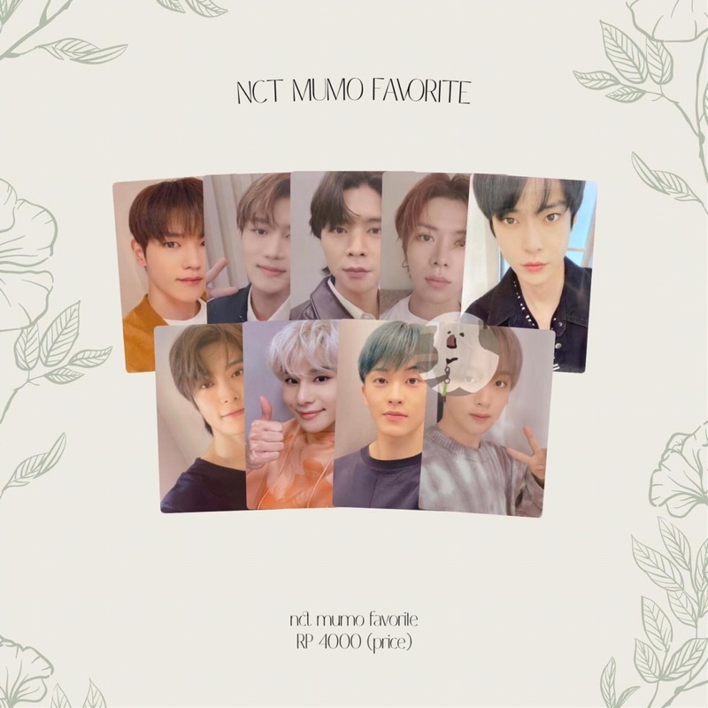 Photocard Nct 127 Mumo Favorite Taeyong Taeil Johnny Yuta Doyoung Jaehyun Jungwoo Mark Haechan