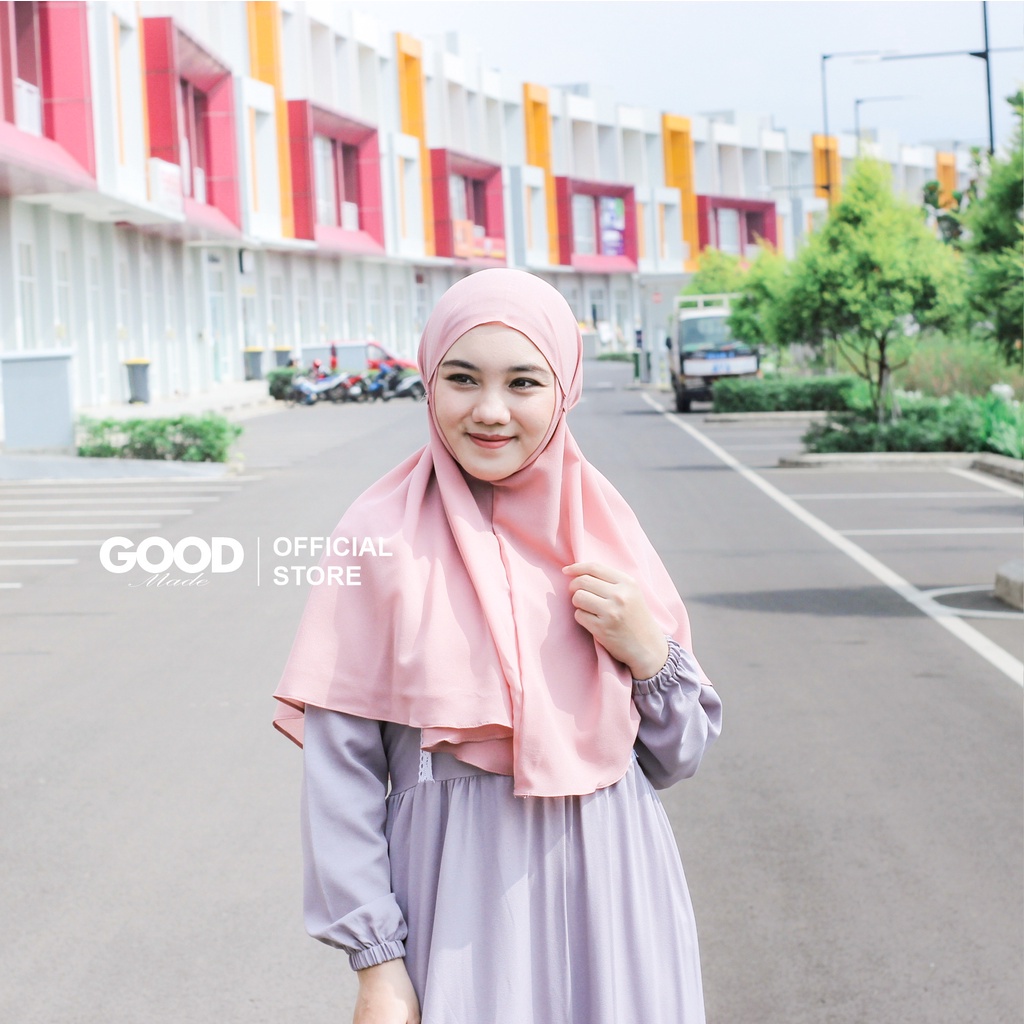 GOOD MADE - Kerudung Bergo Tali | Bargo Maryam | Khimar Instant | Diamon Khimar Premium Quality | COD