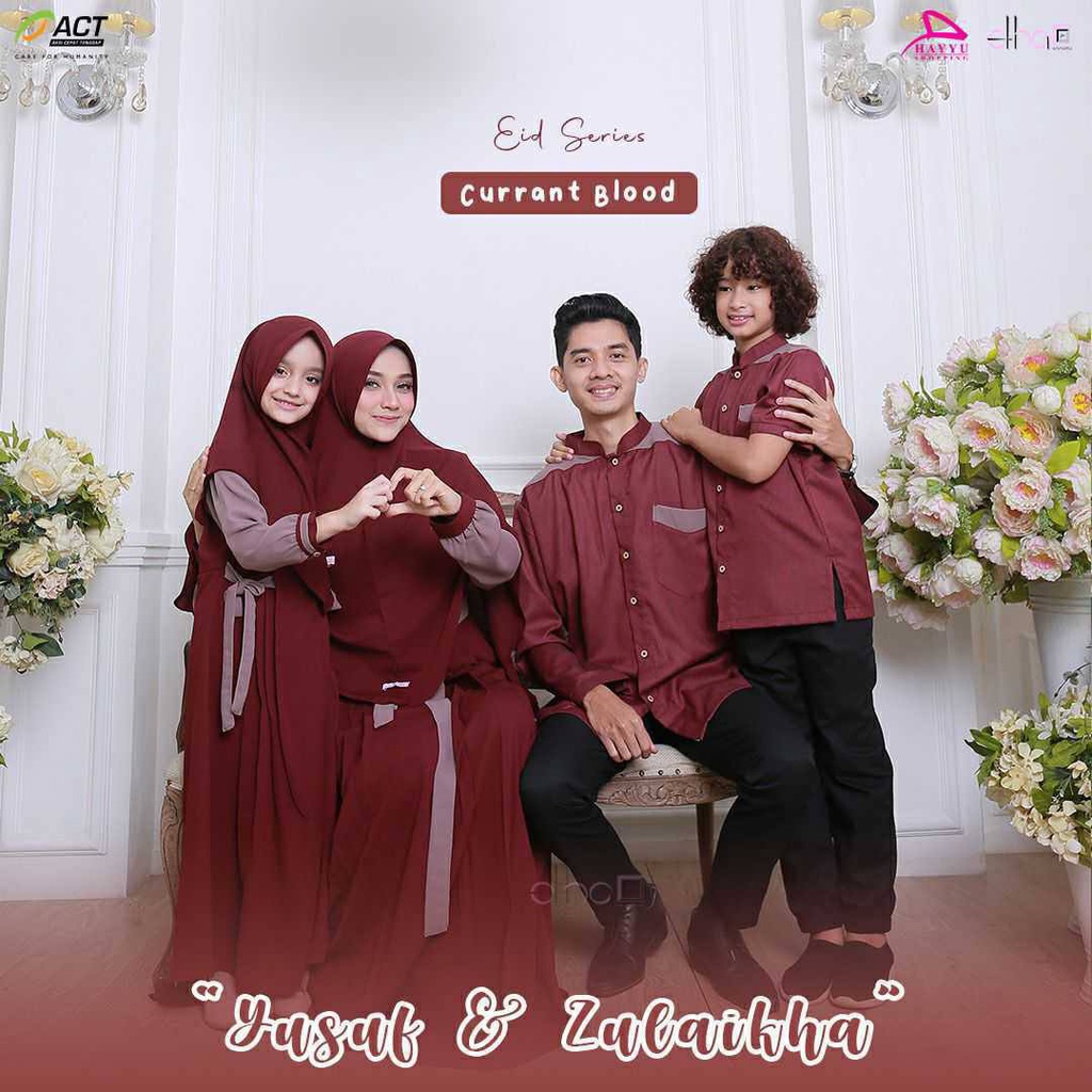 Sarimbit terbaru 2022 Zulaikha dress by elha indonesia gamis couple premium