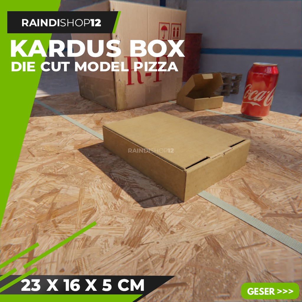 

BOX 23 X 16 X 5 CM KARDUS DIE CUT PIZZA KEMASAN PACKAGING KADO