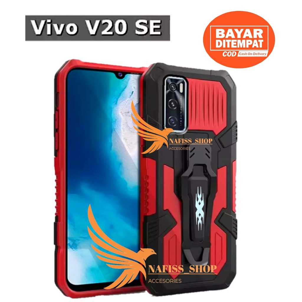 VIVO V20 SE Armor Case Robot Vivo V20 SE Hard Case Belt Clip Robot Transformer Soft Hybrid Leather