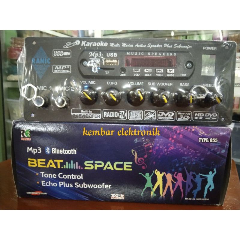 kit tone control stereo karaoke mic echo subwoofer mp3 bluetooth ( 855 )