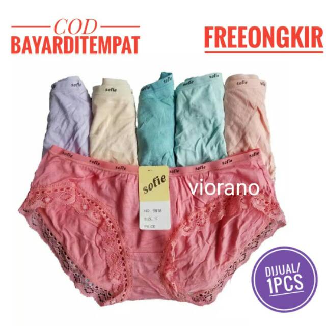 1pcs Celana Dalam Wanita Mini Renda Sofie 9818 Cd Mini Sofie Cewek Renda Super Lembut Allsize