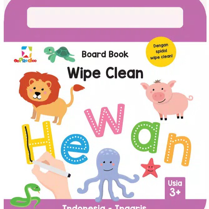 Opredo Board Book Wipe Clean: Hewan