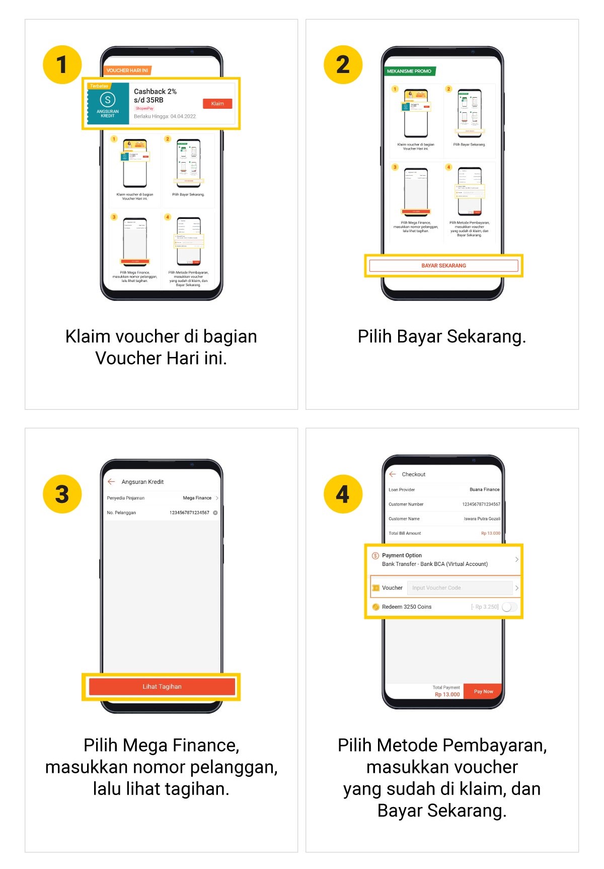 Angsuran Kredit MAF & MCF Cashback s/d 35RB