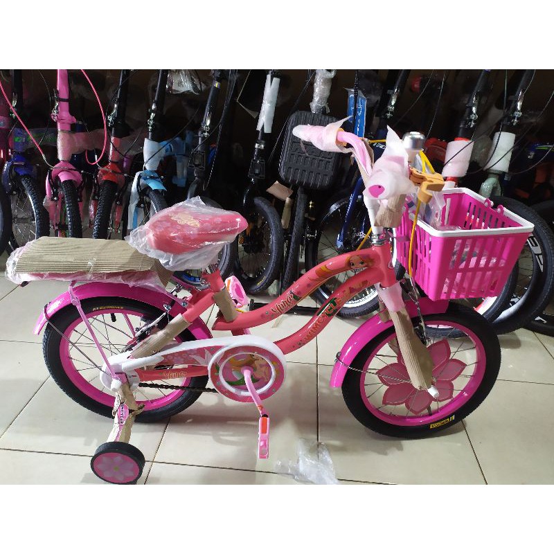 Sepeda Mini Anak Perempuan Wimcycle Yuna New Series 16"