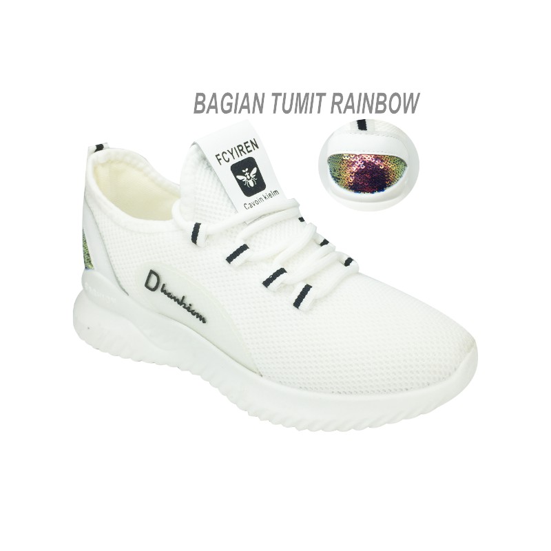 Sepatu Wanita Import Sepatu Perempuan Cewek Sepatu Sneakers Wanita Putih Santai Sporty Modis SP-069