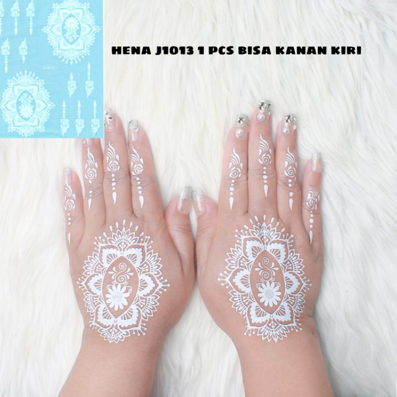 HENA INSTAN PUTIH J1013 / FREE GLITER MANIK DAN SAMPLE