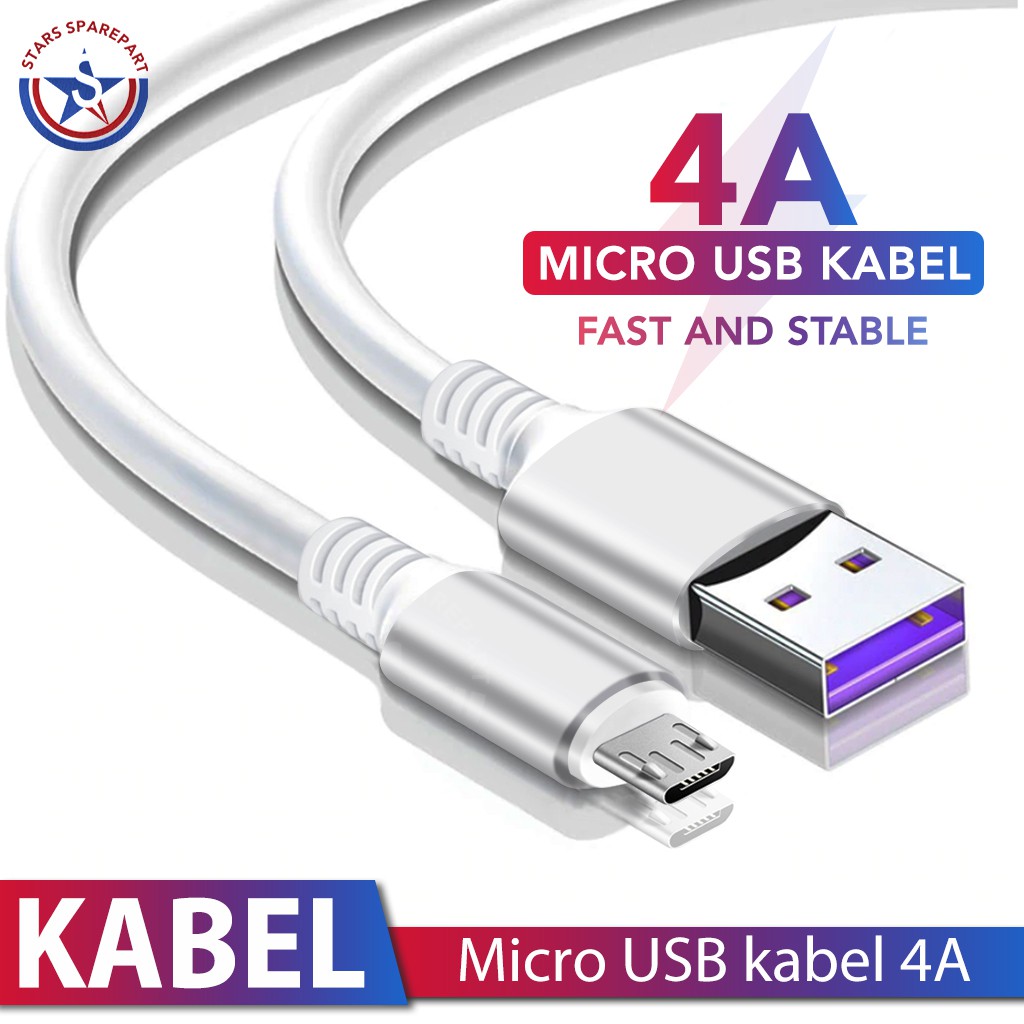 (Makassar) 4A Micro USB Kabel Cable Data Charger Quick Charger Fast Charger ori