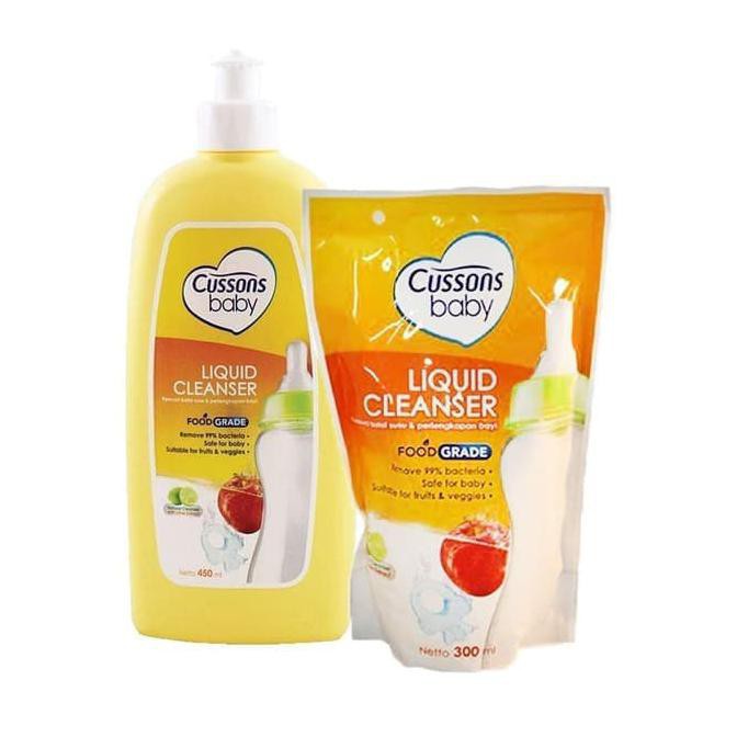 cussons baby liquid cleanser botol 450ml free refill 300ml