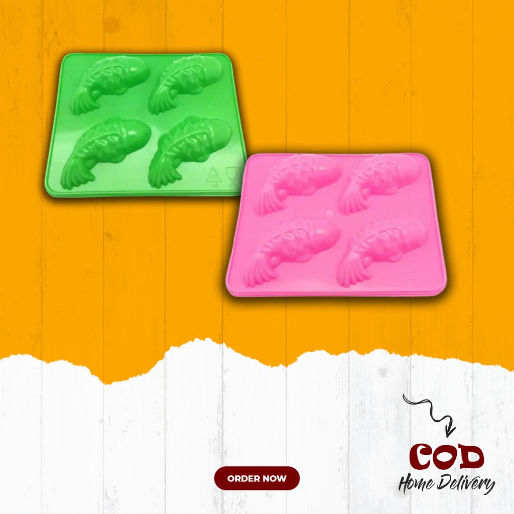 Cetakan Puding Agar Agar Pudding Jelly Ager Plastik Karakter Ikan Koi - 4 in 1
