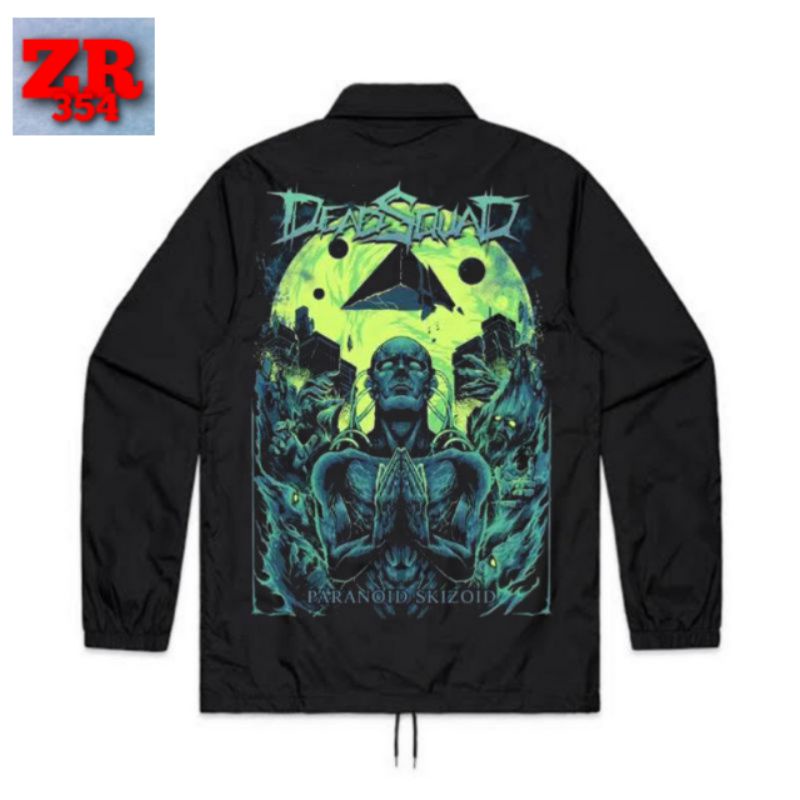 COACH JAKET BAND DEADSQUAD "PARANOID SKIZOID" | WINDBREAKERS PRIA WANITA HITAM | JAKET DEADSQUAD MET