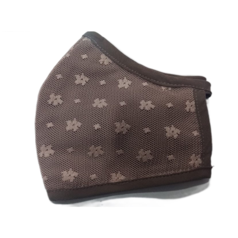 Terbaru Masker Brukat - Masker brukat Delia Hijab - Masker Delia Hijab