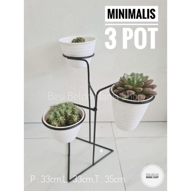 STANDING POT / STANDING POT BESI / RAK KAKTUS / RAK POT BESI / POT BESI / HIASAN DINDING BESI