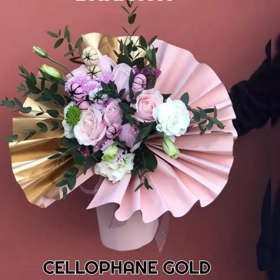 

Special CHAT TANYA STOCK TERLEBIH DAHULU SEBELUM MEMESAN / FLOWER WRAPPING PAPER GOLD / KERTAS BUKET BUNGA EMAS HAND BOUQUET / CELLOPHANE GOLD 20 LEMBAR