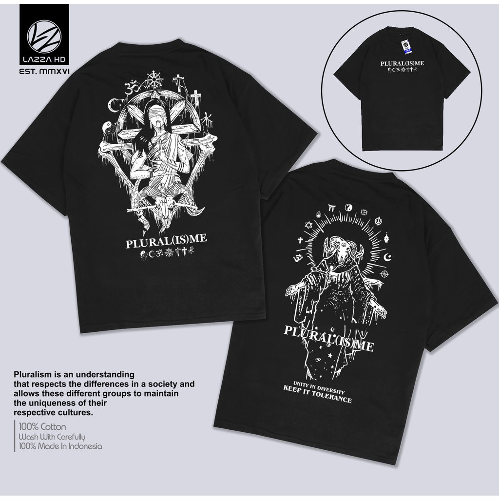 Kaos Baju Distro PLURALISME BAPHOMET KAOS DISTRO UNITY IN DIVERSITY SUN FLOWER BAPHOMET BAJU PLURALI