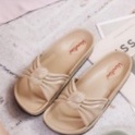 Sandal Slop Wanita Pita / Sandal Slop Kokop Motif Kerut Import - Verotino A766-5 (37-41) / Sandal Slop Jelly Wanita-Full Cream