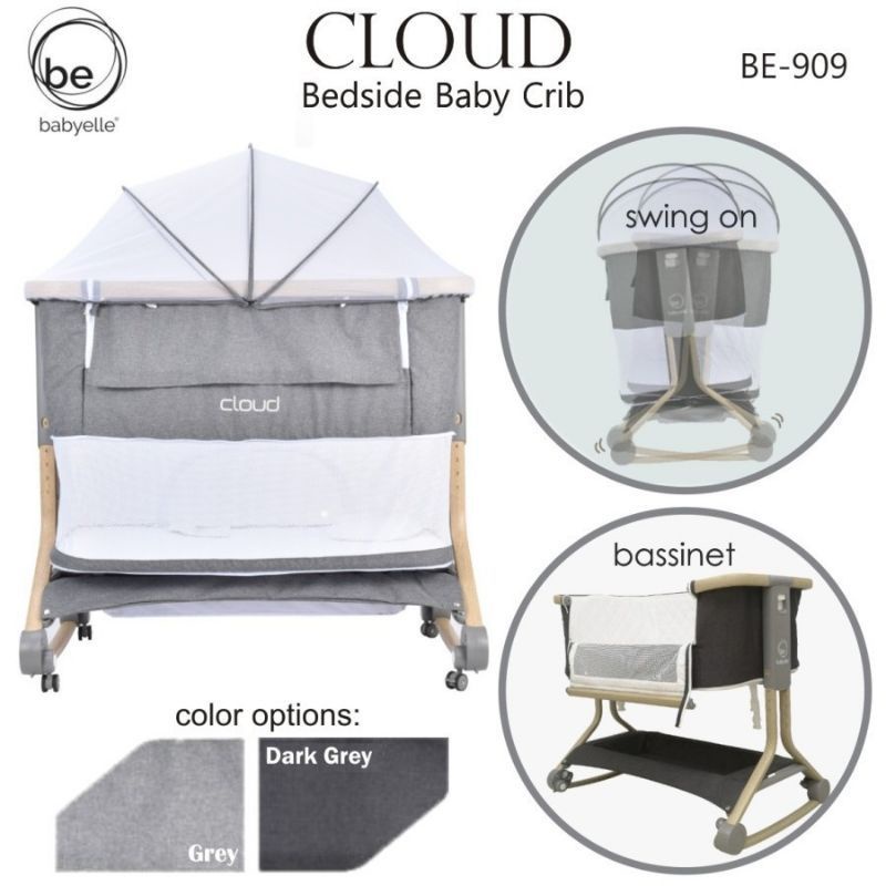 Box Bayi Babyelle Cloud BE 909 - Tempat Tidur Bayi Bisa Ayunan - Ranjang Bayi