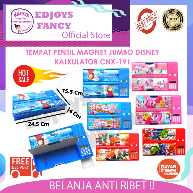 

Edjoys Tempat pensil aesthetic Kotak pensil anak Aesthetic murah berkwalitas magnet jumbo kalkulator serutan karakter DISNEY LOL LITTLE PONY UNICORN SPIDERMAN FROZEN AVENGER 191
