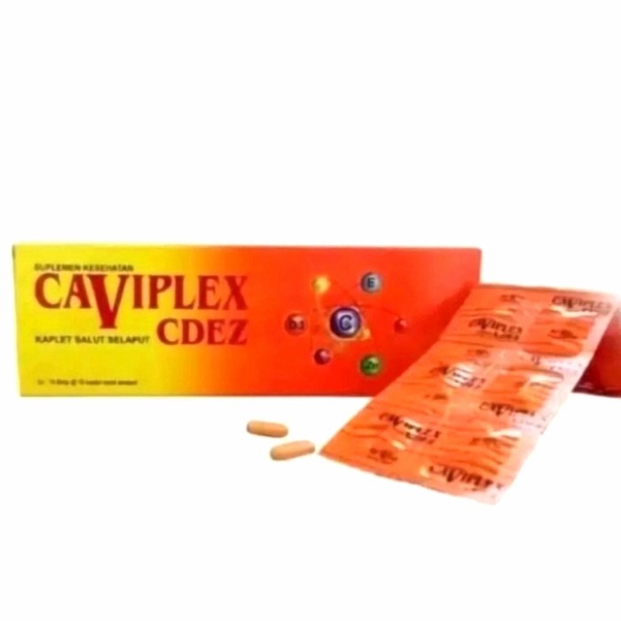 CAVIPLEX CDEZ BOX 100 KAPLET - VITAMIN C 500MG VITAMIN D3,E,Z*