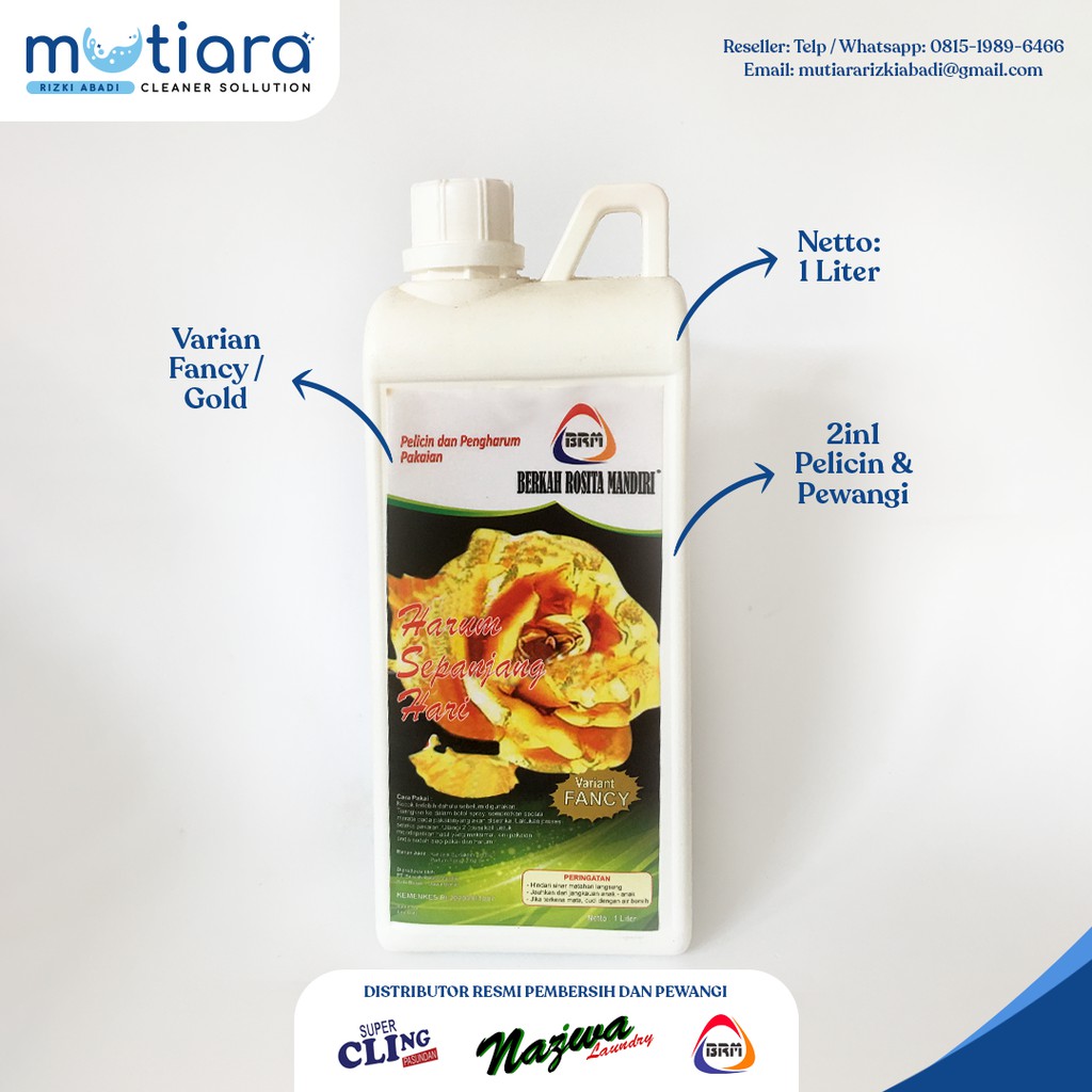 [BISA COD] PEWANGI PELICIN MAWAR SUPER LAUNDRY BRM [BOTOL] 1L