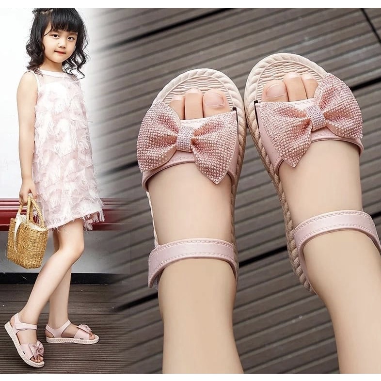 Sandal Anak Perempuan Jelly Tali Velcro Pita Glitter Breslin Winola Collection WNL 8898-A4