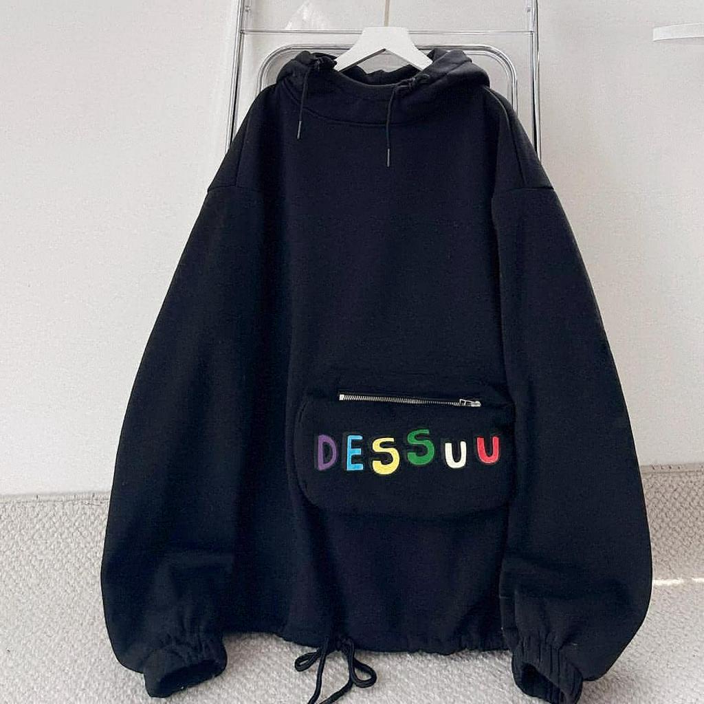 DESU SWEATER HOODIE POCKET WANITA OVERSIZE | SWEATER OUTWEAR WANITA LONGGAR KEKINIAN