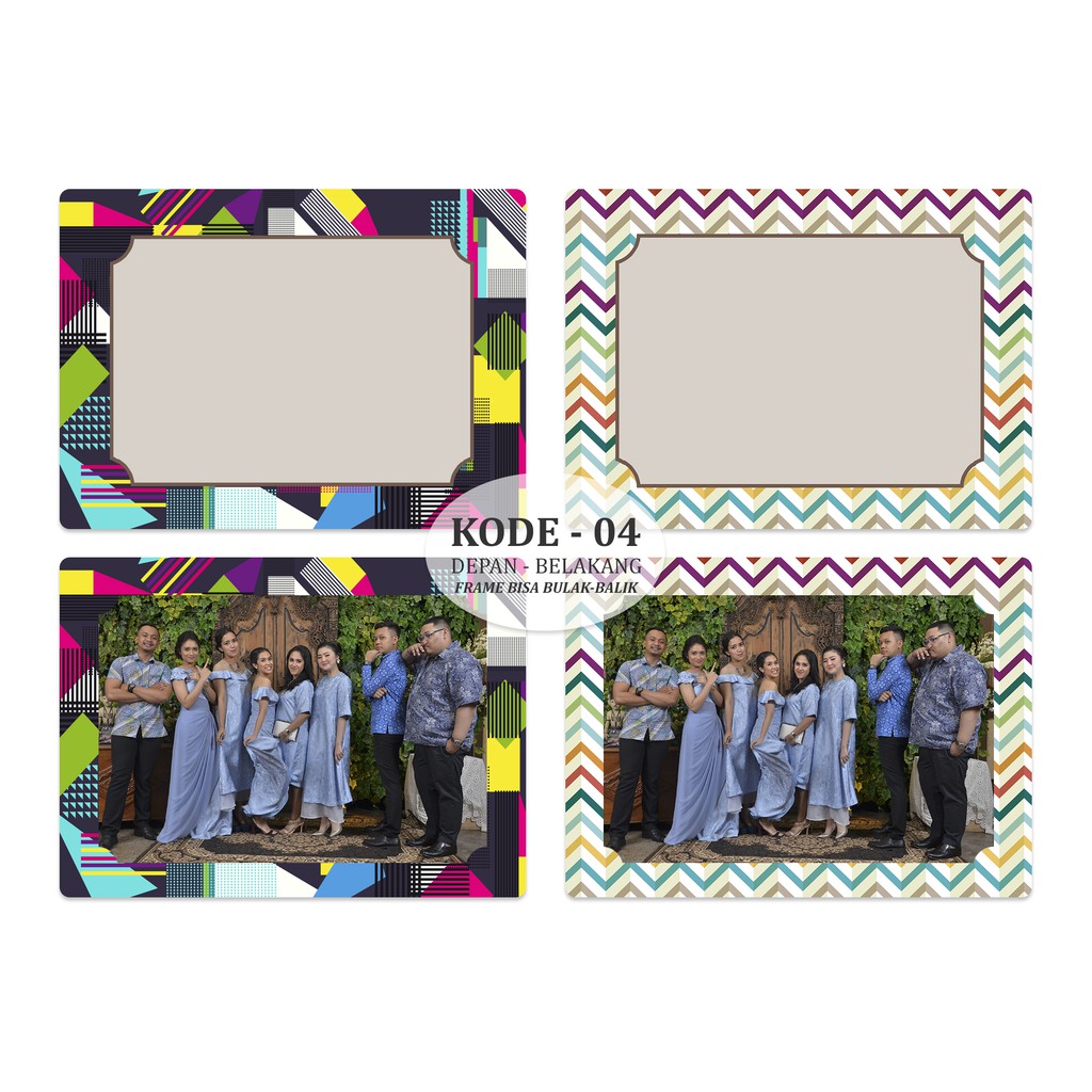 Frame Photobooth / fotobooth 4R single karton tebal 310gr | Kode - 04