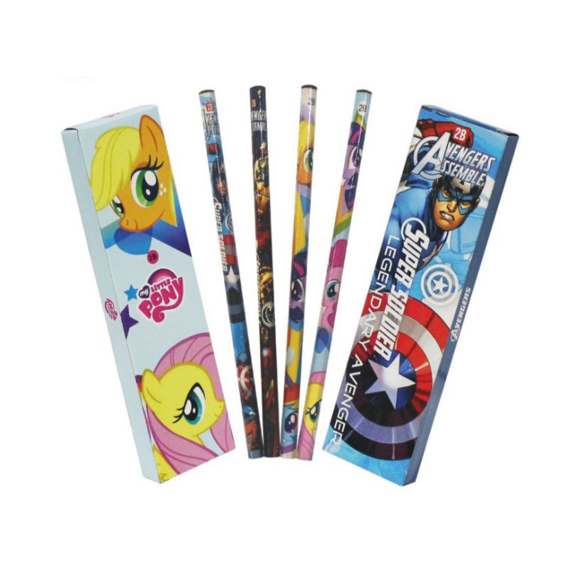 

1PACK - Pensil 2B Karakter High Quality Isi 12 Pcs