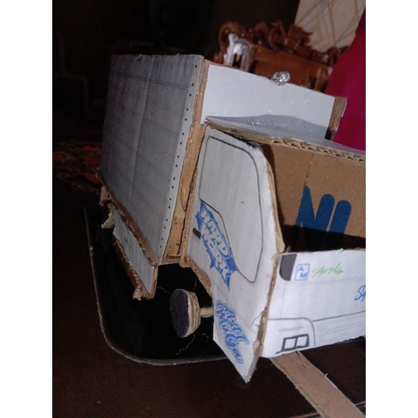 miniatur truk kardus murah