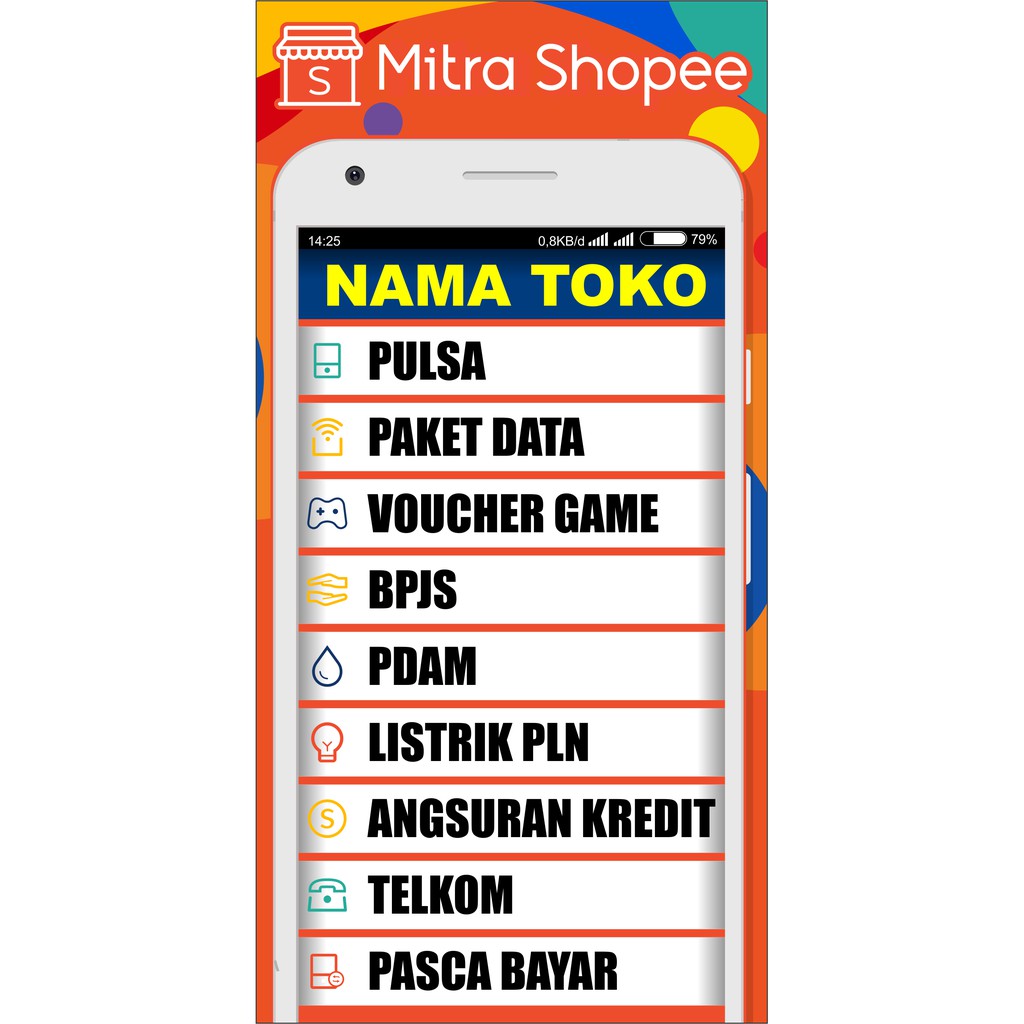 Banner Mitra Shopee 50cm x 100cm NEW DESIGN