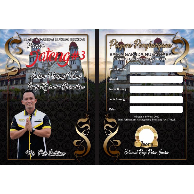 

SERTIFIKAT / PIAGAM LOMBA / PIAGAM HARDCOVER