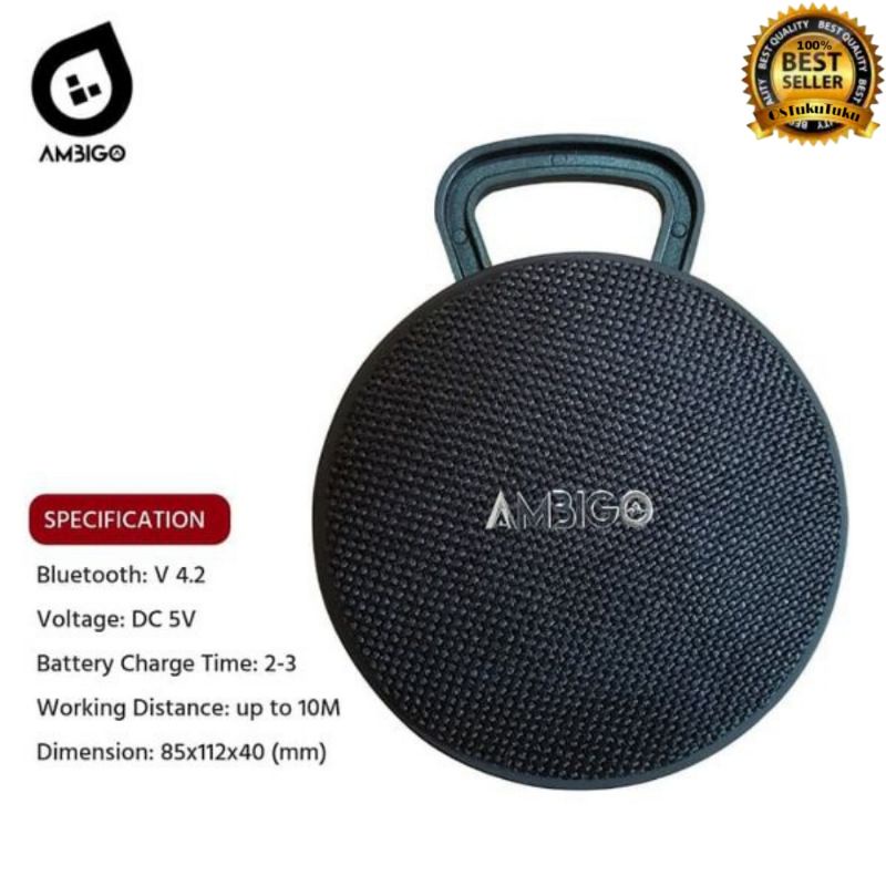Speaker Bluetooth Ambigo Mini Speaker Bluetooth Portable Wireless Bentuk Bulat