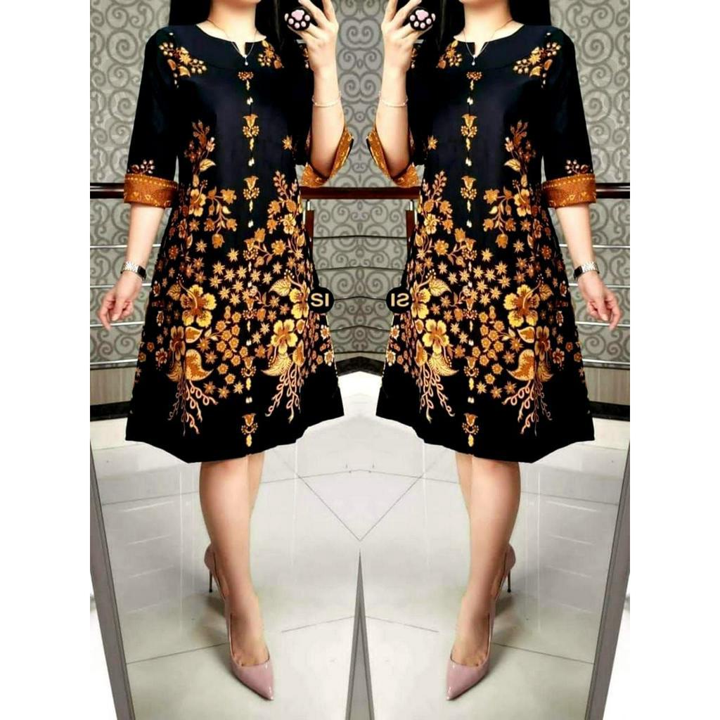 DRESS BATIK WANITA ELEGAN ATASAN OUTFIT PREMIUM