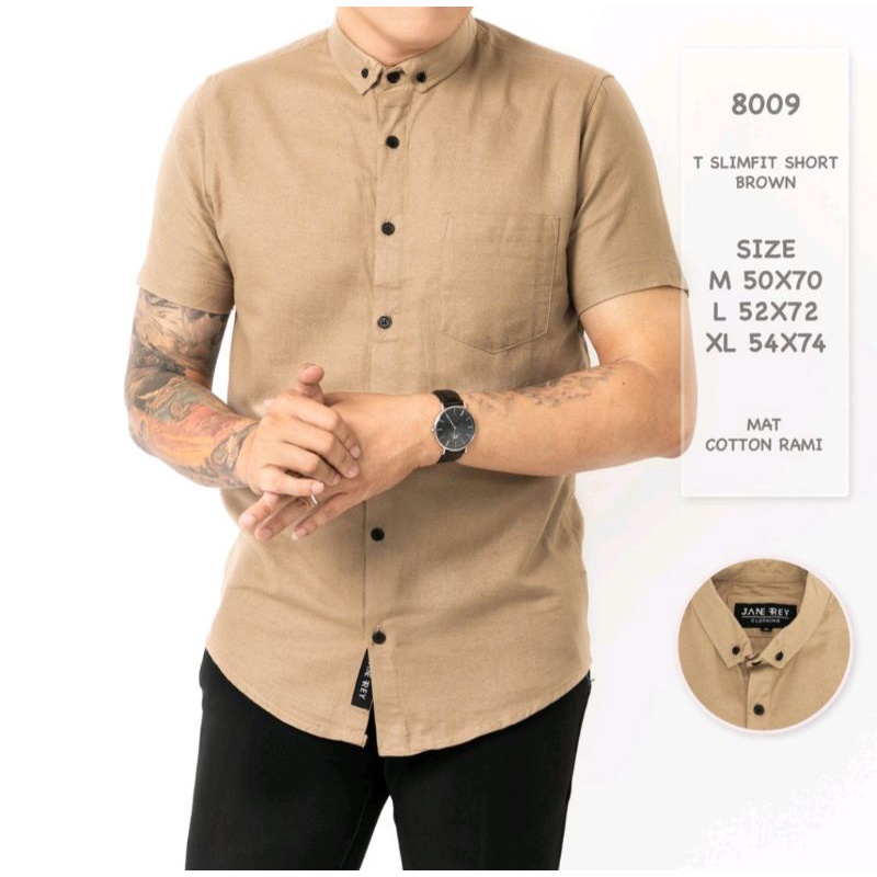 Kemeja Lengan Pendek Polos Hurley Hem/Kemeja Pria Distro