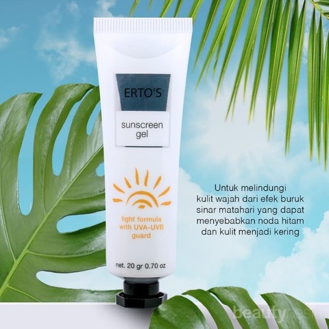 [ORI] Sunscreen Gel Sunblock Melindungi Wajah dari Sinar Matahari UVA UVB Tidak Lengket &amp; Menyatu dengan Bedak - Skincare 100% ORIGINAL