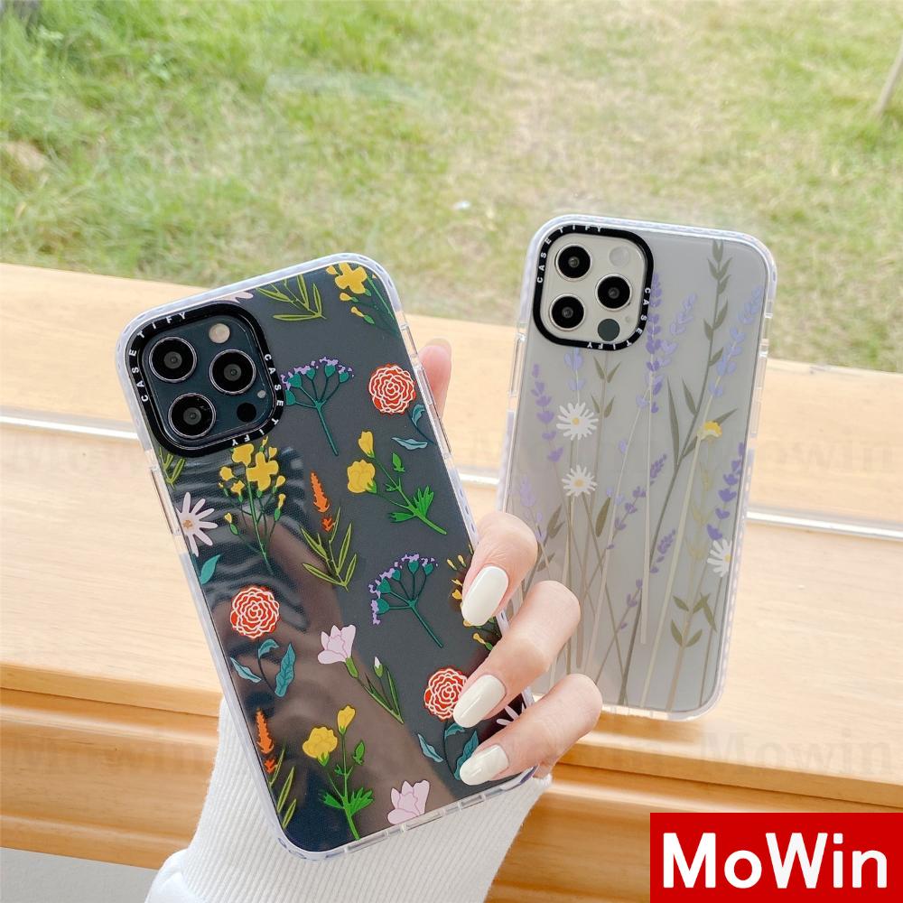 Mowin Soft Case Tpu Transparan Shockproof Motif Bunga Untuk Iphone 12 Pro Max 12 Max Xr Mini 7 7plus 8plus 11 Pro Se2020 Xs