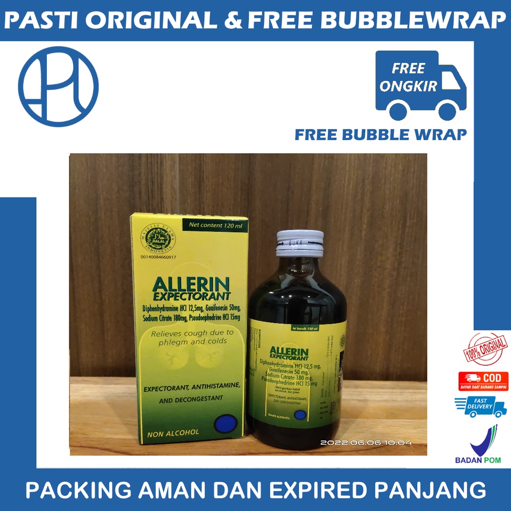 ALLERIN EXPECTORANT 120 ML ALERIN OBAT BATUK BERDAHAK FLU