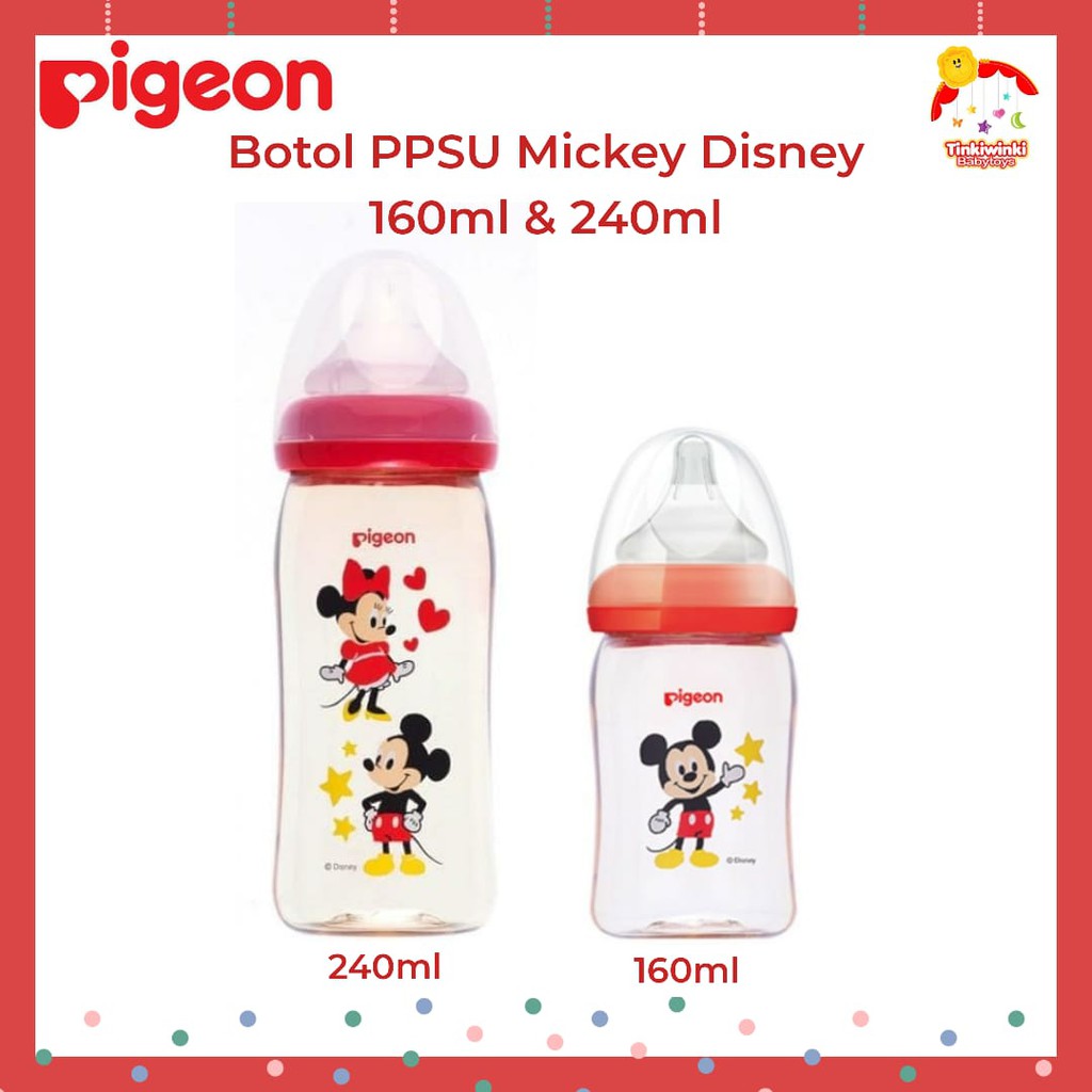 Pigeon Botol PPSU Mickey DIsney 160ml &amp; 240ml