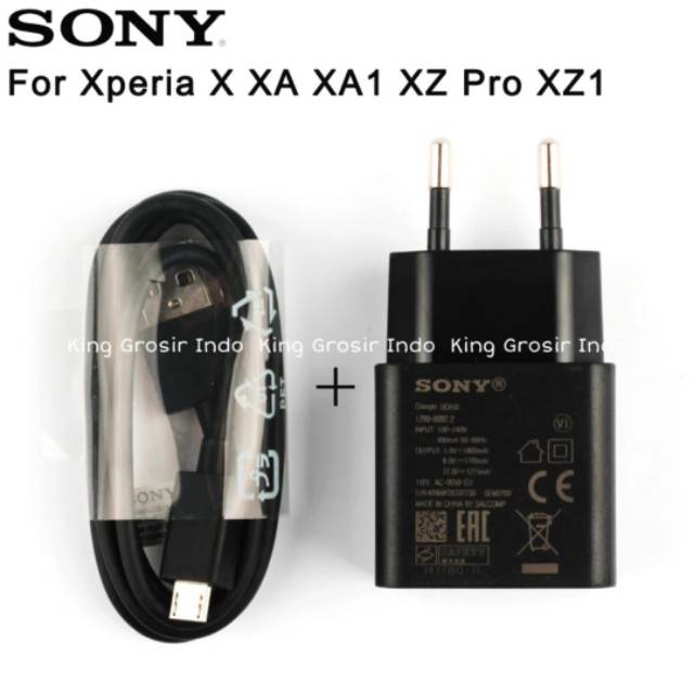 Charger Sony Xperia UCH10 Z2 Z3 Z4 Z5 Compact Original 100% Fast Charging Travel Charger Micro Usb