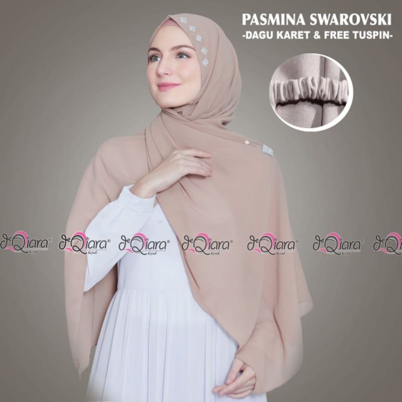 PROMO MANTUL SALE! Pashmina Swarovski Free Tuspin Original Dqiara  Hijab