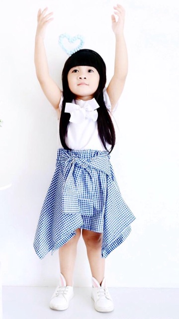 Rok asimetris skirt kids and junior untuk anak 2-7 tahun nablfashion Hanya ROK