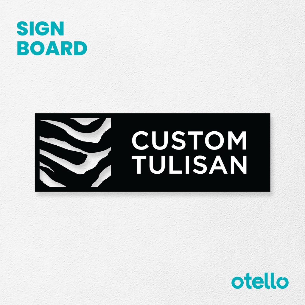 Otello Sign Board Aklirik Custom Tulisan Acrylic Signage Print Akrilik Nama Ruangan Dinding Papan Tempel Acrilic Print Label Dinding Pintu Kantor Restoran Petunjuk Toko Cafe