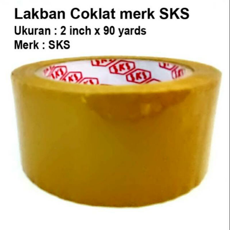 Lakban bening / coklat  SKS / lakban opp / Lakban karton 2 inch x 90 yard