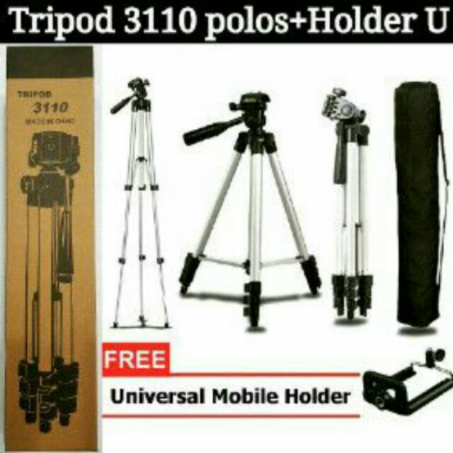 Tripod 3110 Tripod Kamera Hp Free tas dan Holder U