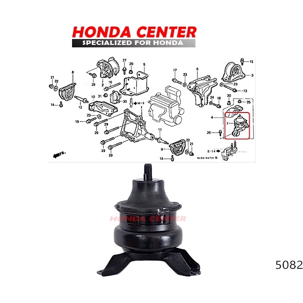 engine mounting gantungan mesin kaki mesin kiri atas  crv gen1 2000 2001