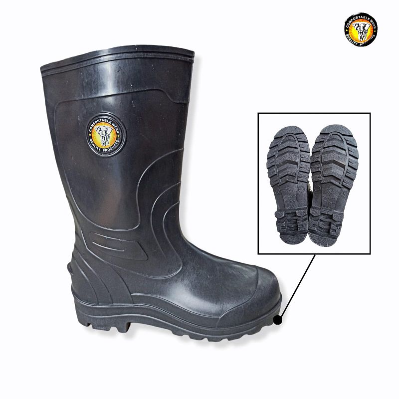SEPATU BOOT KARET PVC CAP GAJAH | SEPATU RAINBOOT |SEPATU BOOT PROYEK